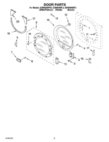 05 - Door Parts, Optional Parts (Not Included) parts for Whirlpool Dryer GGW9250PT3 from AppliancePartsPros.com