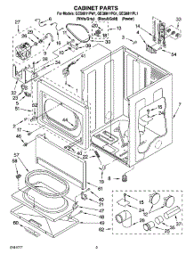 02 - Cabinet Parts parts for Whirlpool Dryer GEQ8811PL1 from AppliancePartsPros.com