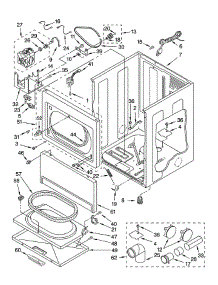 Cabinet parts for Whirlpool Dryer GGQ8811PL2 from AppliancePartsPros.com