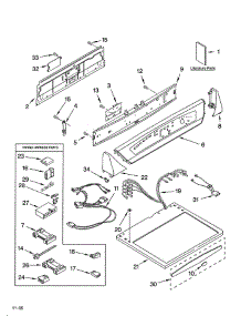 Top And Console parts for Whirlpool Dryer GGW9868KT5 from AppliancePartsPros.com
