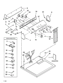 Top And Console parts for Whirlpool Dryer LGR8648PQ1 from AppliancePartsPros.com