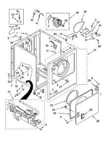 Cabinet parts for Whirlpool Dryer LGV4634PQ1 from AppliancePartsPros.com