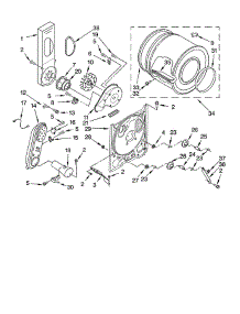 Bulkhead parts for Whirlpool Dryer LGV4634PQ1 from AppliancePartsPros.com