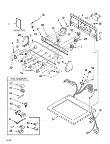 Top And Console parts for Whirlpool Dryer GGQ8811PG2 from AppliancePartsPros.com