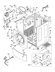 Cabinet parts for Whirlpool Dryer 7MGGW9200MW2 from AppliancePartsPros.com