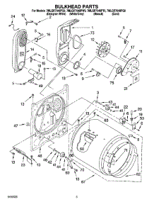 03 - Bulkhead Parts parts for Whirlpool Dryer 7MLGR7648PG0 from AppliancePartsPros.com