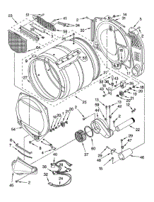 Bulkhead parts for Whirlpool Dryer 7MGGW9200MW2 from AppliancePartsPros.com