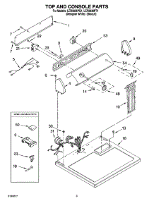 02 - Top And Console Parts parts for Whirlpool Dryer LER5636PT1 from AppliancePartsPros.com