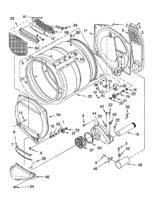 Bulkhead parts for Whirlpool Dryer GGW9868KQ5 from AppliancePartsPros.com