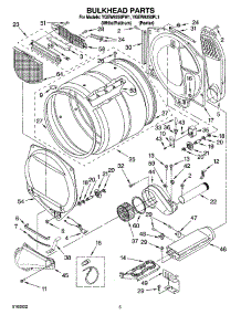 03 - Bulkhead Parts parts for Whirlpool Dryer YGEW9250PW1 from AppliancePartsPros.com