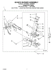 04 - 8318272 Burner Assembly, Optional Parts (Not Included) parts for Whirlpool Dryer LGR7648PT1 from AppliancePartsPros.com