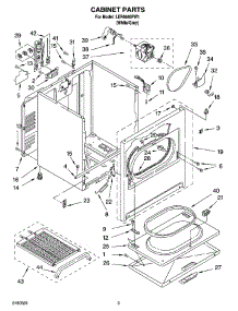02 - Cabinet Parts parts for Whirlpool Dryer LER6646PW1 from AppliancePartsPros.com
