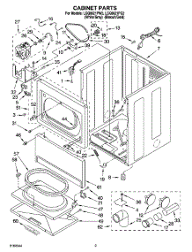 02 - Cabinet Parts parts for Whirlpool Dryer LGQ8621PG3 from AppliancePartsPros.com