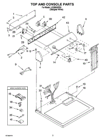 02 - Top And Console Parts parts for Whirlpool Dryer LEQ9030PQ1 from AppliancePartsPros.com