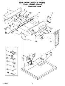 02 - Top And Console Parts parts for Whirlpool Dryer LER7648PQ1 from AppliancePartsPros.com