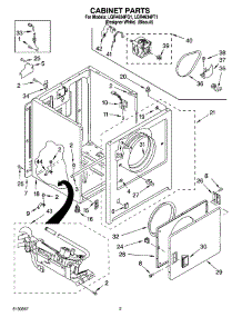 02 - Cabinet Parts parts for Whirlpool Dryer LGR4634PT1 from AppliancePartsPros.com