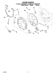 05 - Door Parts, Optional Parts (Not Included) parts for Whirlpool Dryer GGW9250PL2 from AppliancePartsPros.com