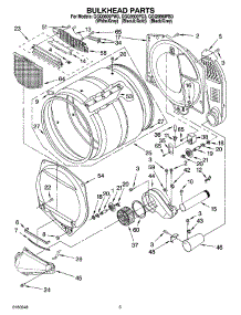 03 - Bulkhead Parts parts for Whirlpool Dryer GGQ9800PW3 from AppliancePartsPros.com