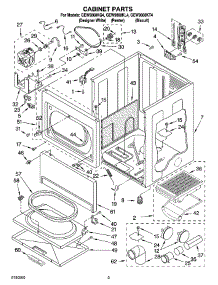 02 - Cabinet Parts parts for Whirlpool Dryer GEW9868KL4 from AppliancePartsPros.com