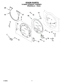 04 - Door Parts, Optional Parts (Not Included) parts for Whirlpool Dryer GEW9260PL1 from AppliancePartsPros.com