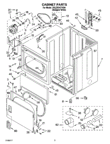 02 - Cabinet Parts parts for Whirlpool Dryer 3RLER5437KQ4 from AppliancePartsPros.com