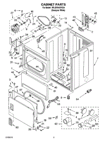02 - Cabinet Parts parts for Whirlpool Dryer 3RLGR5437KQ4 from AppliancePartsPros.com