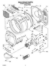 03 - Bulkhead Parts parts for Whirlpool Dryer 3RLGR5437KQ4 from AppliancePartsPros.com