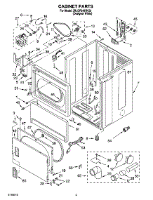 02 - Cabinet Parts parts for Whirlpool Dryer 3RLGR5437KQ3 from AppliancePartsPros.com