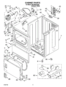 02 - Cabinet Parts parts for Whirlpool Dryer 3RLER5437KQ3 from AppliancePartsPros.com