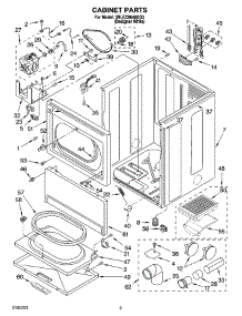 02 - Cabinet Parts parts for Whirlpool Dryer 3RLEC8646KQ3 from AppliancePartsPros.com