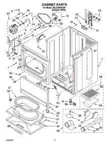 02 - Cabinet Parts parts for Whirlpool Dryer 3RLEC8646KQ4 from AppliancePartsPros.com