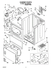 02 - Cabinet Parts parts for Whirlpool Dryer 3RLEQ8000KQ4 from AppliancePartsPros.com