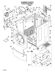 02 - Cabinet Parts parts for Whirlpool Dryer 3RAWZ481EML2 from AppliancePartsPros.com