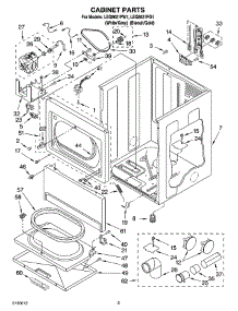 02 - Cabinet Parts parts for Whirlpool Dryer LEQ8621PW1 from AppliancePartsPros.com