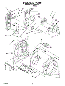 03 - Bulkhead Parts parts for Whirlpool Dryer 7MLGC9900PW0 from AppliancePartsPros.com