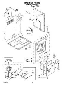 02 - Cabinet Parts parts for Whirlpool Dryer LER3622PQ0 from AppliancePartsPros.com