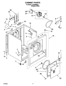 02 - Cabinet Parts parts for Whirlpool Dryer LEC5000PQ0 from AppliancePartsPros.com
