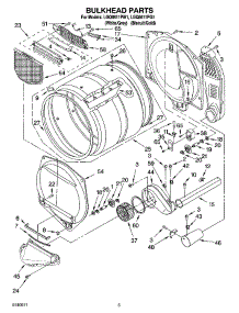 03 - Bulkhead Parts parts for Whirlpool Dryer LGQ8611PG1 from AppliancePartsPros.com