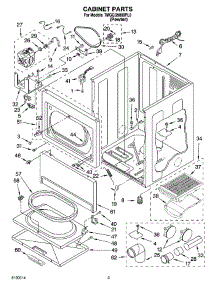 02 - Cabinet Parts parts for Whirlpool Dryer 7MGGQ9800PL0 from AppliancePartsPros.com
