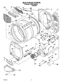 03 - Bulkhead Parts parts for Whirlpool Dryer 7MGGQ9800PL0 from AppliancePartsPros.com
