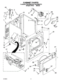 02 - Cabinet Parts parts for Whirlpool Dryer 7MLGQ8857PQ0 from AppliancePartsPros.com