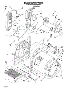 03 - Bulkhead Parts parts for Whirlpool Dryer 7MLGQ8000PW0 from AppliancePartsPros.com