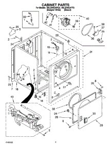 02 - Cabinet Parts parts for Whirlpool Dryer 7MLGR4634PT0 from AppliancePartsPros.com