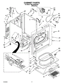 02 - Cabinet Parts parts for Whirlpool Dryer 7MLGC9545PW0 from AppliancePartsPros.com