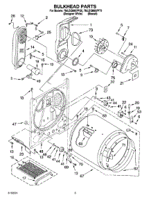 03 - Bulkhead Parts parts for Whirlpool Dryer 7MLGQ8857PT0 from AppliancePartsPros.com