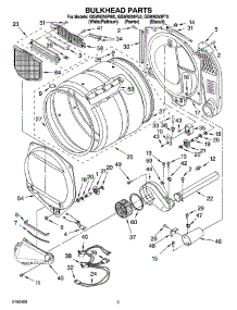 03 - Bulkhead Parts parts for Whirlpool Dryer GGW9250PT0 from AppliancePartsPros.com