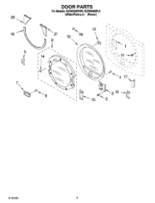 05 - Door Parts parts for Whirlpool Dryer GGW9260PL0 from AppliancePartsPros.com