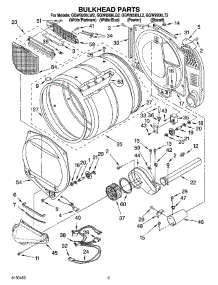 03 - Bulkhead Parts parts for Whirlpool Dryer GGW9200LW2 from AppliancePartsPros.com