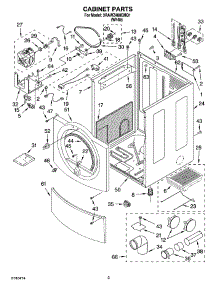 02 - Cabinet Parts parts for Whirlpool Dryer 3RAWZ480EMQ1 from AppliancePartsPros.com