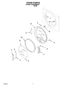 04 - Door Parts, Optional Parts (Not Included) parts for Whirlpool Dryer 3RAWZ480EMQ1 from AppliancePartsPros.com